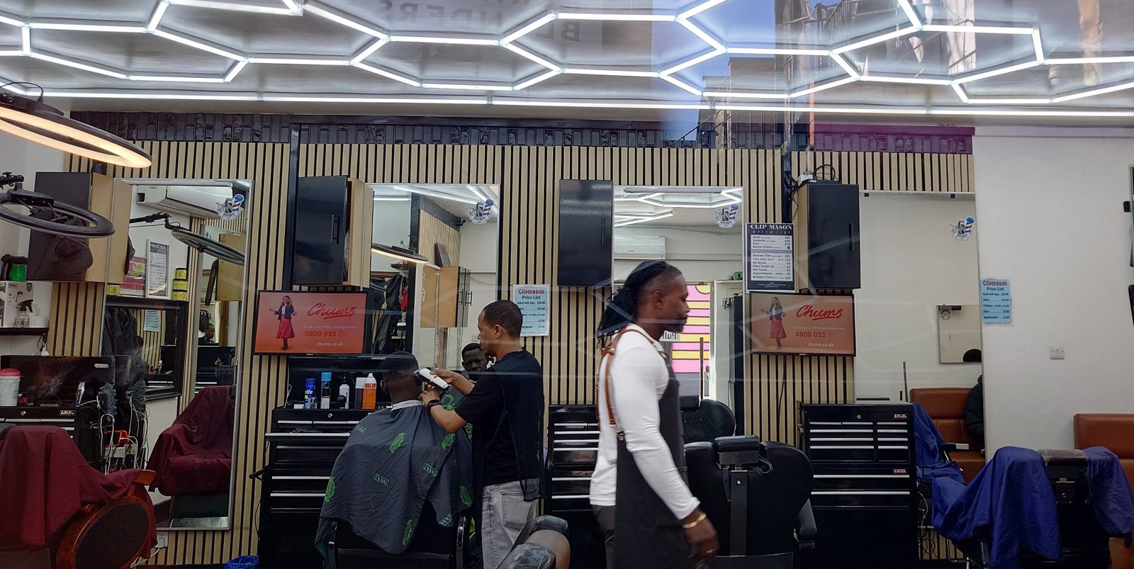 Premium barbershop interior